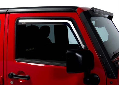 Putco 07-18 Jeep Wrangler JK - Front Only Element Tinted Window Visors