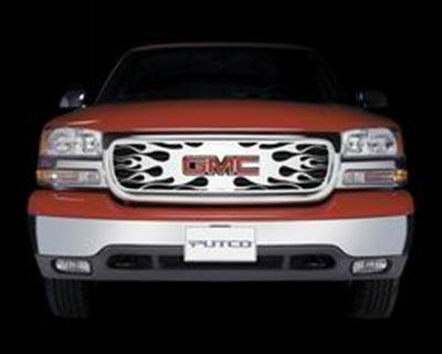 Putco 94-98 GMC Sierra - w/ Logo CutOut (excl 3500) Flaming Inferno Stainless Steel Grille