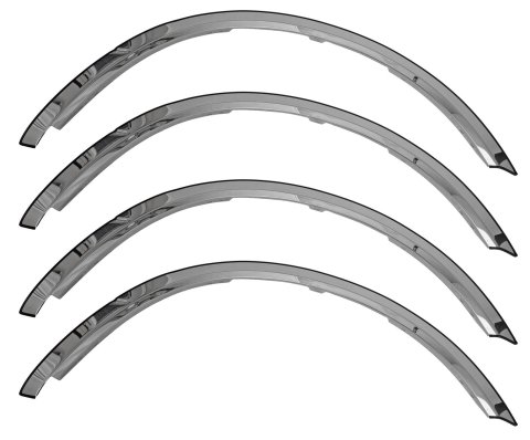 Putco 17-20 Ford SuperDuty w/o Factory Flares - 2in Wide Stainless Steel Fender Trim