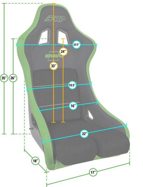 PRP Bravo Composite Seat- Black/Grey (PRP Silver Outline/Bravo Silver- Silver Stitching)