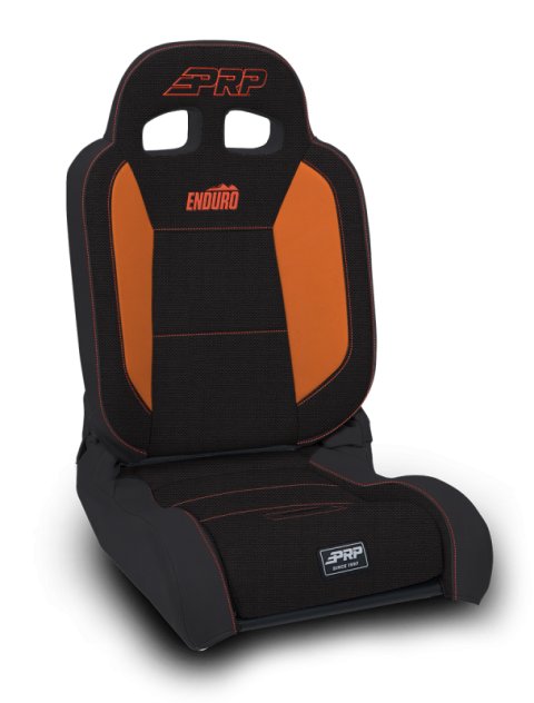 PRP EnduroDaily Reclining Suspension Seat - Black/Orange Tweed - Passenger