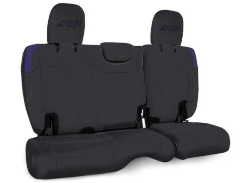 PRP Jeep Wrangler JL Rear Bench Covers - 2 door - Black/Purple