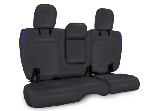 PRP Jeep Wrangler JL Rear Bench CoversU - 4 door with Armrest - Black/Purple