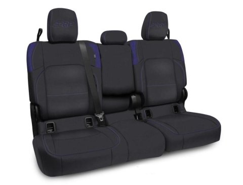 PRP Jeep Wrangler JT Rear Bench Covers - with Armrest - Black/Purple