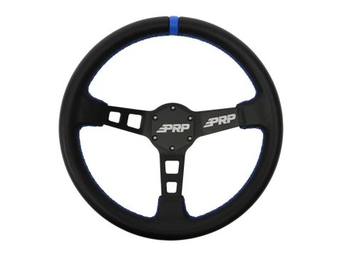 PRP Deep Dish Leather Steering Wheel - Blue