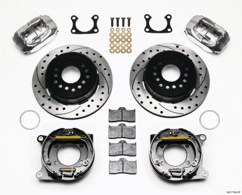 Wilwood Forged Dynalite P/S P-B Kit Drilled Polished Big Ford 2.36in Offset