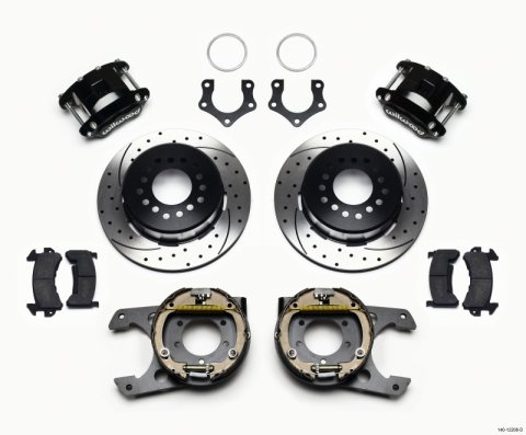 Wilwood D154 P/S Park Brake Kit Drilled Mopar/Dana 2.50in Off w/Snap Ring Bearing