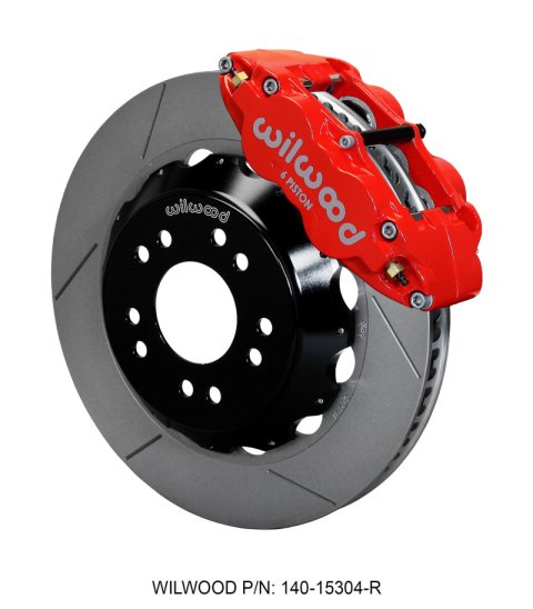 Wilwood Narrow Superlite 6R Front Hat Kit 14.00 Red 63-87 C10 w/ Wilwood Pro Spindles