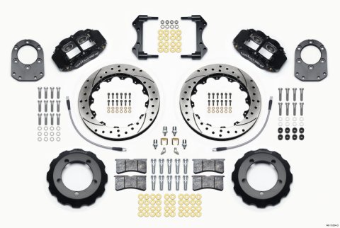 Wilwood Narrow Superlite 4R Front Hat Kit 12.88in Drilled 66-75 Ford Bronco Dana 30/44 w/Lines