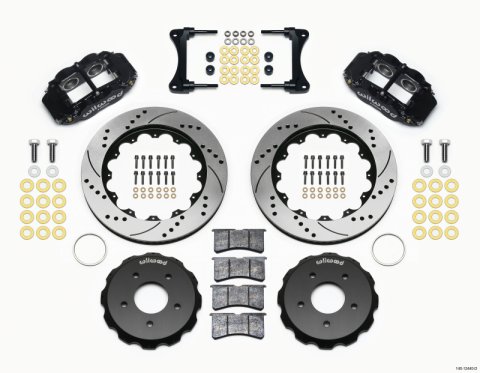Wilwood Narrow Superlite 4R Front Hat Kit 14.00in Drill 2007-Up Jeep Wrangler