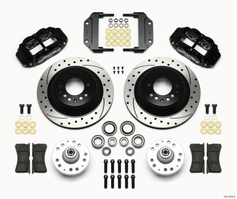 Wilwood Narrow Superlite 6R Front Hub & 1PC Rtr Kit 12.88in Drilled Magnum Force Drop Spindle