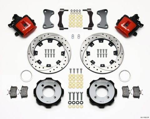 Wilwood Combination Parking Brake Rear Kit 11.75in Drilled Red 2011 Fiesta Rear