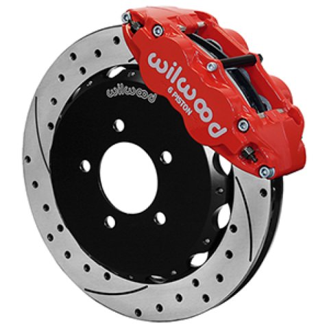 Wilwood 13-24 Honda Civic OEM 57mm Forged Narrow Superlite 6R Big Brake Front Brake Kit - Red