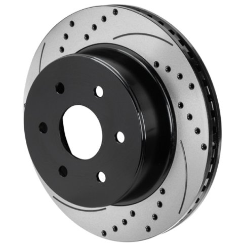 Wilwood Rotor-2.22in Offset-SRP-BLK-Drill-RH - 6 Lug