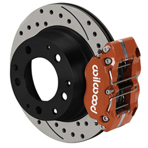 Wilwood 69-83 Porsche 911 Narrow Dynapro-P Radial Rear Brake Kit Red Caliper SRP Drill & Slot Rotor