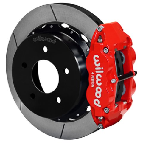 Wilwood 88-98 Chevy Silverado Superlite 4R 12.88x1.10in GT Slotted Rear Drum to Disc Conv. - Red