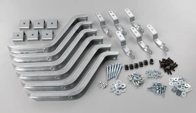 Lund 96-99 Chevy Tahoe EZ Running Board Mounting Bracket Kit - Brite