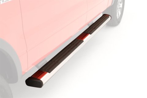 Lund 2019 Chevy Silverado 1500 Ext. Cab (Rocker Panel Mount) 6in Oval Straight SS Nerf Bars-Polished