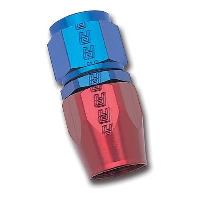 Russell Performance -12 AN Red/Blue Straight Full Flow Hose End