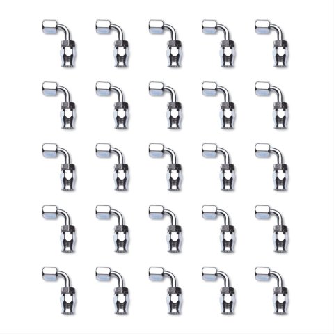 Russell Performance -6 AN Endura PowerFlex Power Steering 90 Degree Hose Ends(25 pcs.)