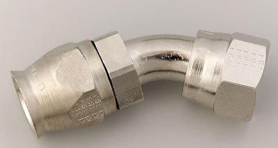 Russell Performance -10 AN Endura PowerFlex Power Steering 45 Degree Hose Ends