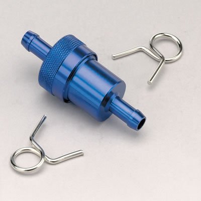 Russell Performance Blue Street Fuel Filter (3in Length 1-1/8in diameter 5/16in inlet/outlet)