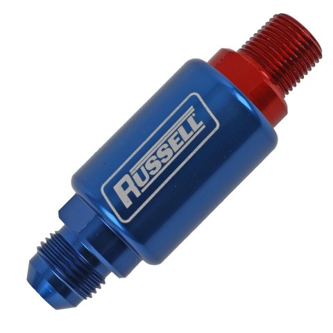 Russell Performance Red/Blue (3-1/4in Length 1-1/4in dia. -8 x 3/8in male NPT inlet/outlet)