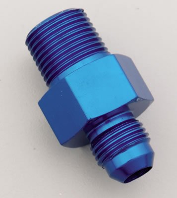 Russell Performance -6 AN Flare to 3/8in Pipe Pressure Adapter (Blue)