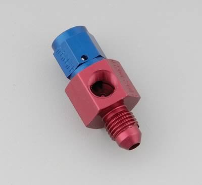Russell Performance -4 AN Fuel Pressure Take off (Red/Blue)