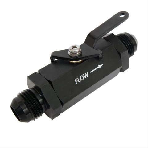 Russell Performance Shutoff Valve -10 AN Male Black Finish