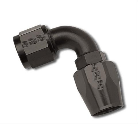 Russell Performance -16 AN Black 90 Degree Full Flow Hose End