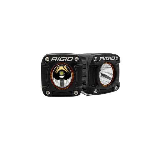 Rigid Industries Revolve Pod w/Amber Trim Ring - Pair