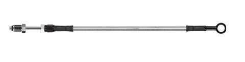 Goodridge 62in Universal Clutch Line w/Black Zinc Fittings & Clear Hose - Straight Banjo 7/16 UNF