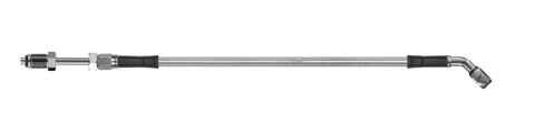 Goodridge 72in Universal Clutch Line w/SS Fittings & Clear Hose - 45 Deg Banjo w/Straight 7/16 UNF