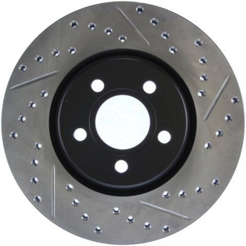StopTech 03-09 Chrysler PT Cruiser Tur / 03-05 Dodge Neon SRT-4 Front Left Slotted & Drilled Rotor