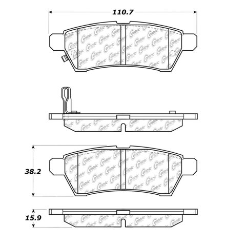 Centric C-TEK 05-19 Nissan Frontier Ceramic Rear Brake Pads w/Shims