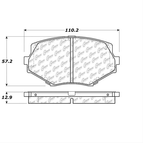 Centric 94-97 and 99-02 Mazda Miata C-TEK Ceramic Brake Pads with Shims - Front