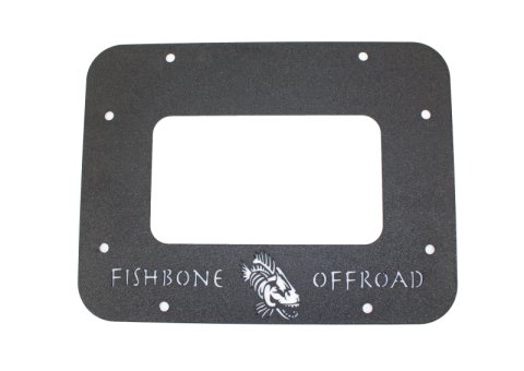 Fishbone Offroad 07-18 Jeep Wrangler JK Aluminum Tailgate Plate - Black Textured Powdercoat