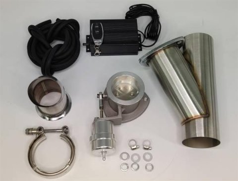 Granatelli 2.5in Vacuum Controlled - Stainless Steel Electronic Dual Exhaust Cutout