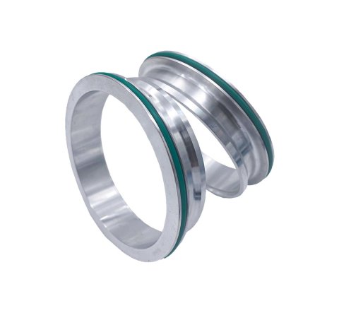 Granatelli Titanium Dual Seal Clamp 3.5in Weld-on Ferrule Set