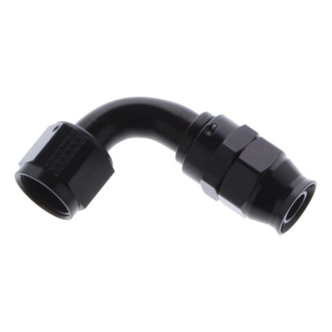 Aeromotive PTFE Hose End - AN-10 - 90 Deg - Black Anodized