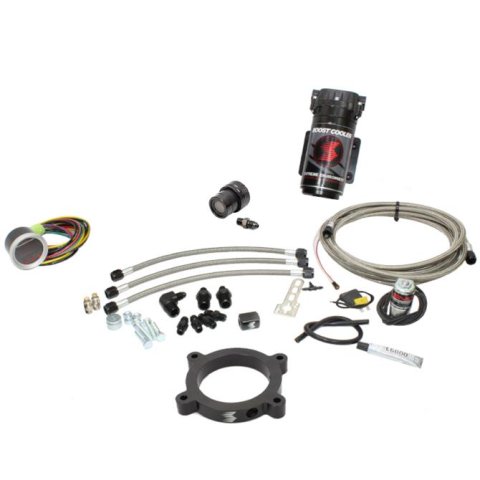 Snow Performance 2014+ GM Truck Stg 2 Bst Cooler F/I Water Inj. Kit (SS Braided Line/4AN) w/o Tank