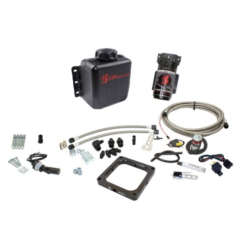 Snow Performance Gas Carbureted 4500 Flange Stage 1 Water Inj Kit (WOT Activated SS Braided Lines)