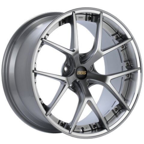 BBS RI-S 20x8.5 5x112 ET22 Diamond Silver Center / Diamond Cut Lip Wheel -82mm PFS/Clip Required