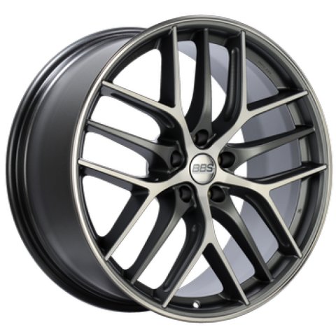 BBS CC-R 19x8 5x120 ET45 Satin Graphite Diamond Cut Polished Rim Protector Wheel -82mm PFS Required