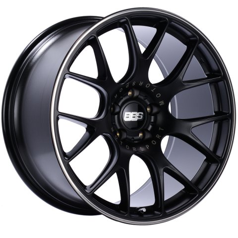 BBS CH-R 20x10.5 5x120 ET24 Satin Black Polished Rim Protector Wheel -82mm PFS/Clip Required