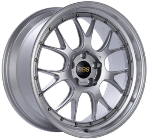 BBS LM-R 20x9 5x120 ET8 Diamond Silver Center Diamond Cut Lip Wheel -82mm PFS/Clip Required