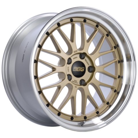 BBS LM 19x11 5x130 ET63 / 71.6 CB Gold Center Diamond Cut Lip Wheel