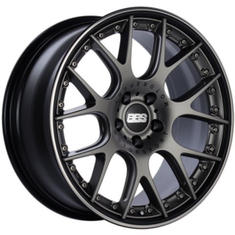 BBS CH-RII 21x10.5 5x112 ET17 CB66.5 Platinum Center Black Rim w/ SS Rim Prot Wheel -82mm PFS Req