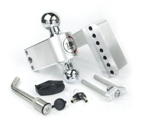 Weigh Safe 180 Hitch 4in Drop Hitch & 2in Shank (10K/12.5K GTWR) w/WS05 - Aluminum